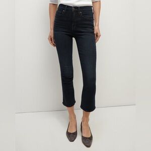 Veronica Beard Carly Kick Flare High Rise Jeans Dark Ink Sz 31 Preppy Hamptons
